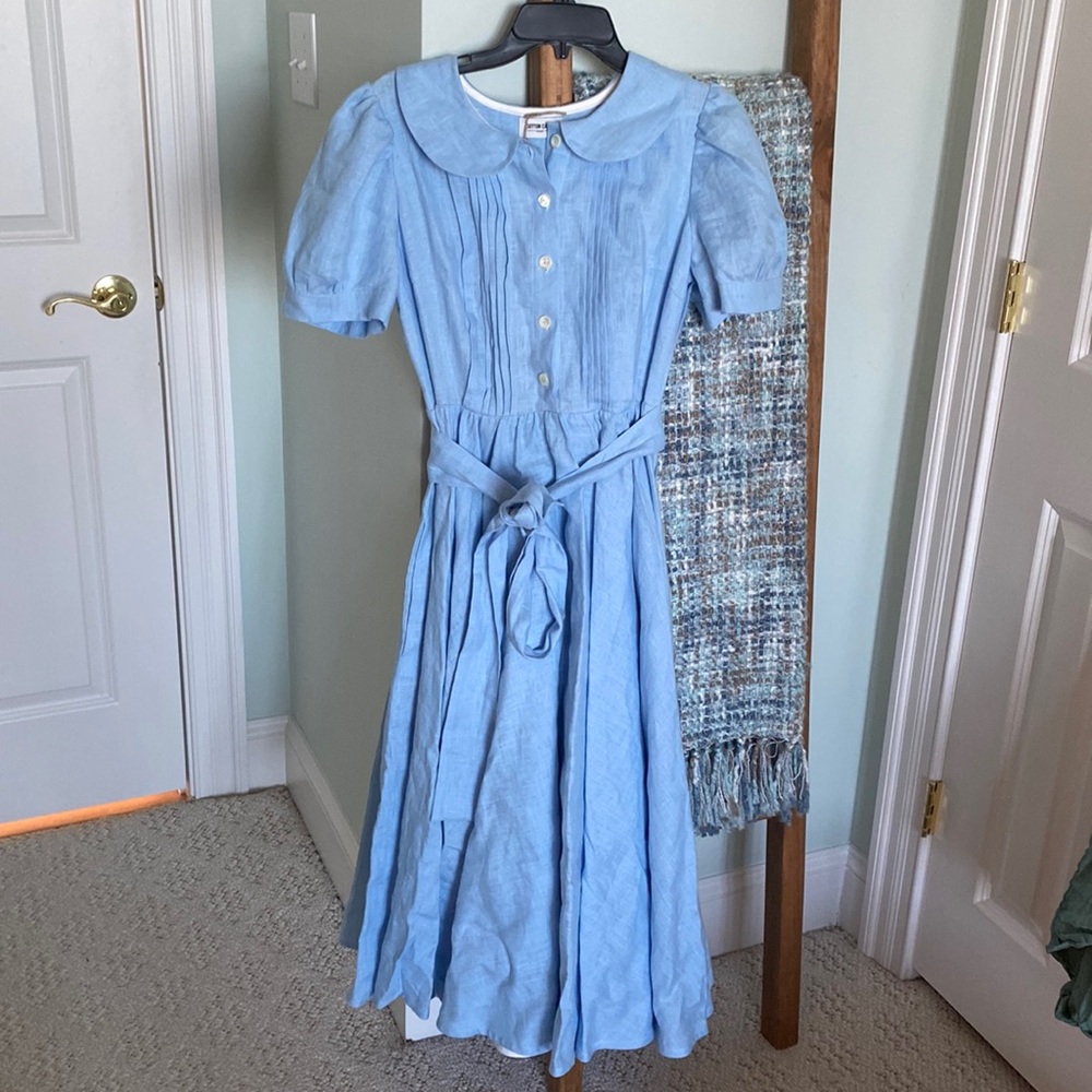 Cotton Candy Wear 100% linen handmade dress cottagecore